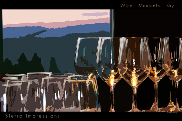 Wine Mountain Sky - Canvas